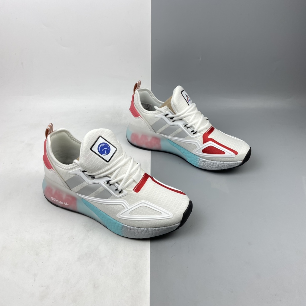 220 Nasa x Ad ZX 2K Boost 三叶草联名款爆米花复古跑鞋 FX7054