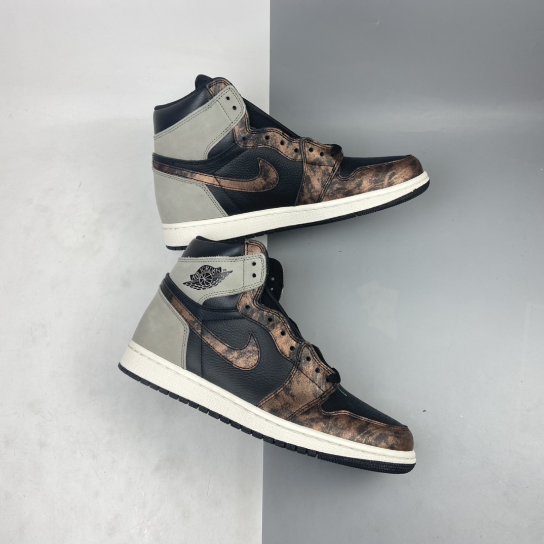 P280 Air Jordan 1 High OG High OG “Shadow” AJ1代经典复古经典高帮百搭文化篮球鞋  做旧古铜影子灰 555088-033