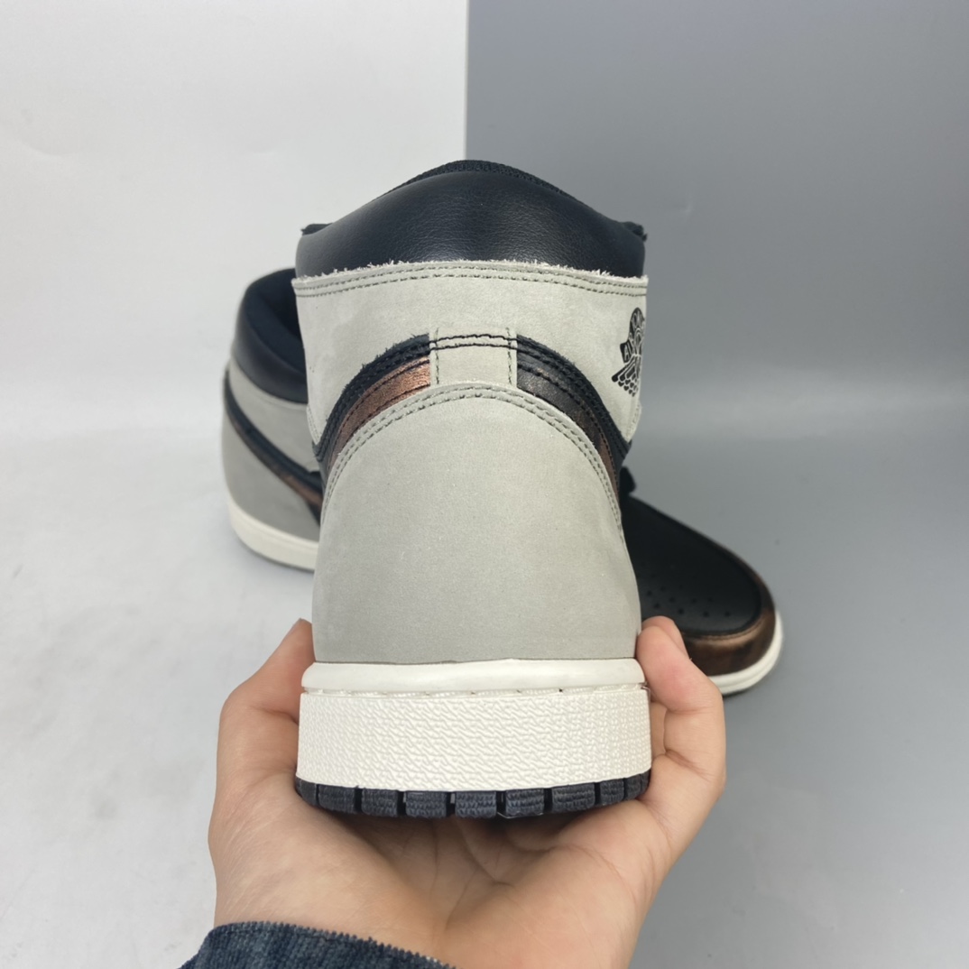 P280 Air Jordan 1 High OG High OG “Shadow” AJ1代经典复古经典高帮百搭文化篮球鞋  做旧古铜影子灰 555088-033