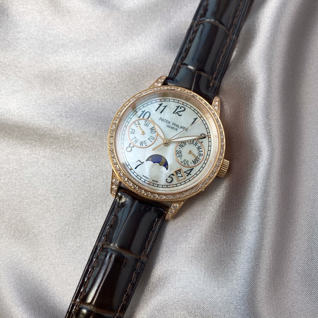 Patek Philippe 百达翡丽4947万年历女表 小红书 PP多功能腕表 搭载原装进口9100月相功能机芯机械表 走时精准零返修
