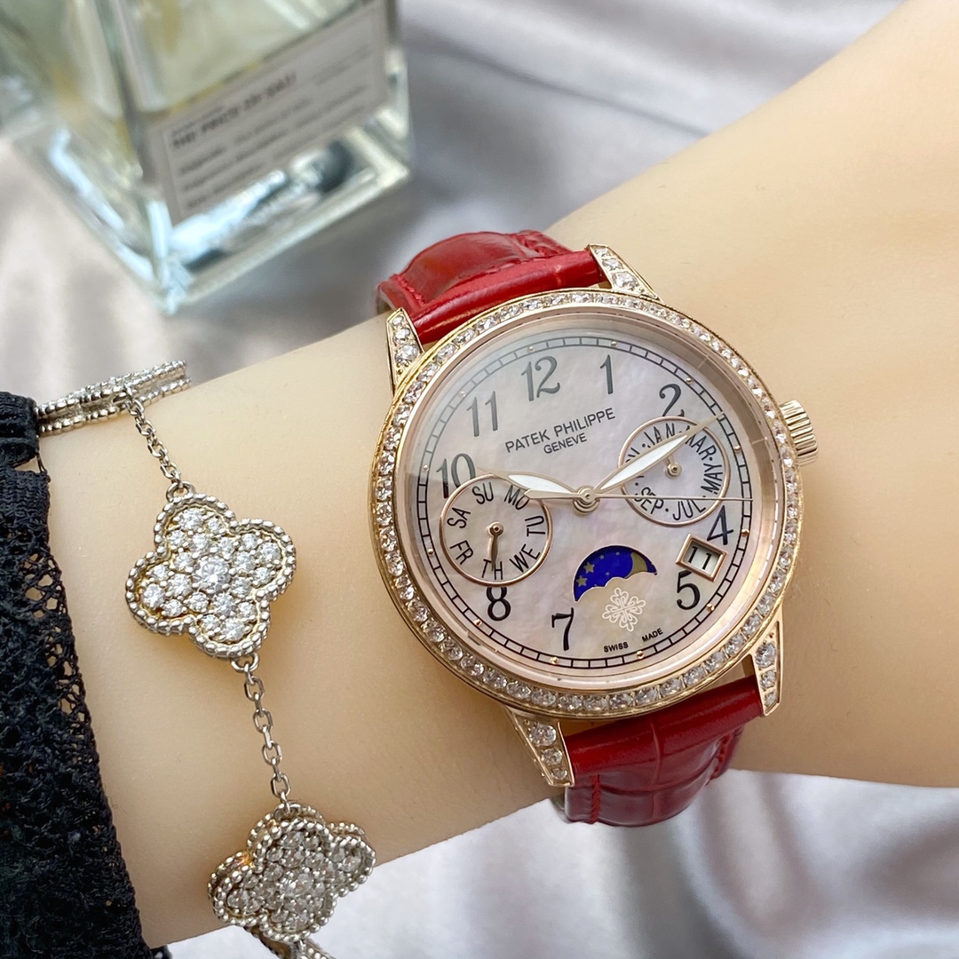 Patek Philippe 百达翡丽4947万年历女表 小红书 PP多功能腕表 搭载原装进口9100月相功能机芯机械表 走时精准零返修