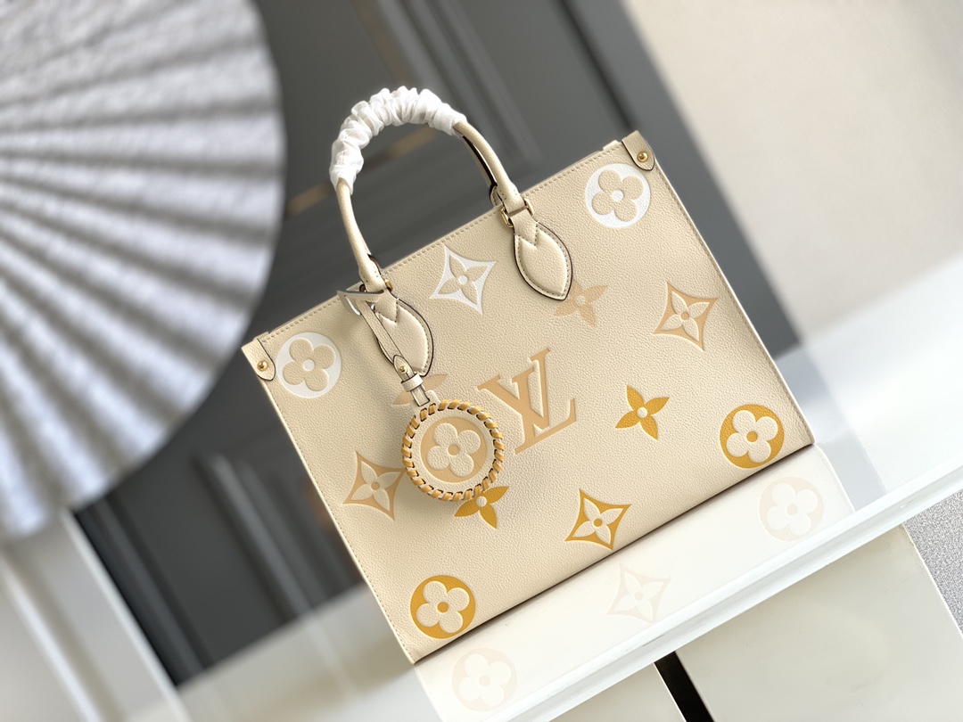 Louis Vuitton LV Onthego Tote Bags Yellow Empreinte​ M45717