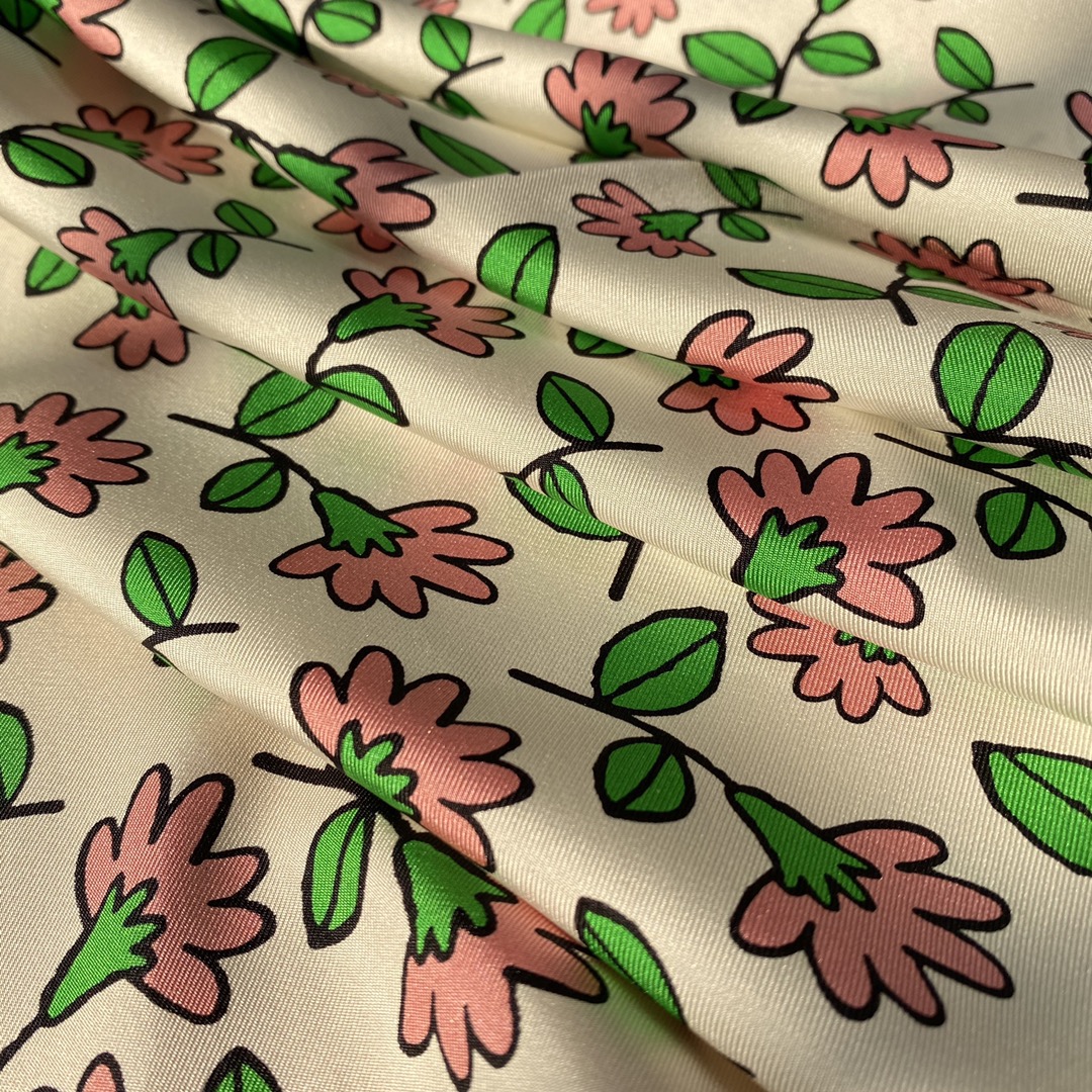 Gucci x Doraemon Silk Scarf - Floral Design, 90x90cm, Spring/Summer Accessory 9 i1618200764 3058 7