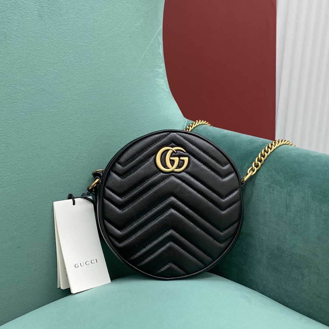 Atacado barato
 Gucci Marmont Sacos Bolsa cilíndrica Réplica perfeita
 Pele de vitelo Couro vaca Correntes