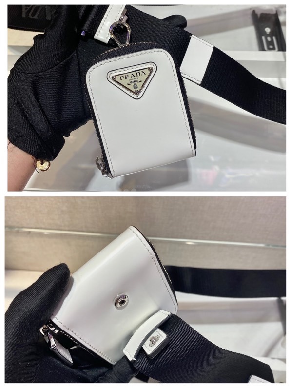 PRADA普拉达亮面皮革新款相机包2VH069