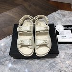 1:1 Replica
 Chanel Shoes Sandals AAA Replica Designer
 Lychee Pattern All Copper Cowhide Genuine Leather Oil Wax Resin Sheepskin Spring/Summer Collection