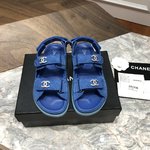 Chanel Shoes Sandals Lychee Pattern All Copper Cowhide Genuine Leather Oil Wax Resin Sheepskin Spring/Summer Collection