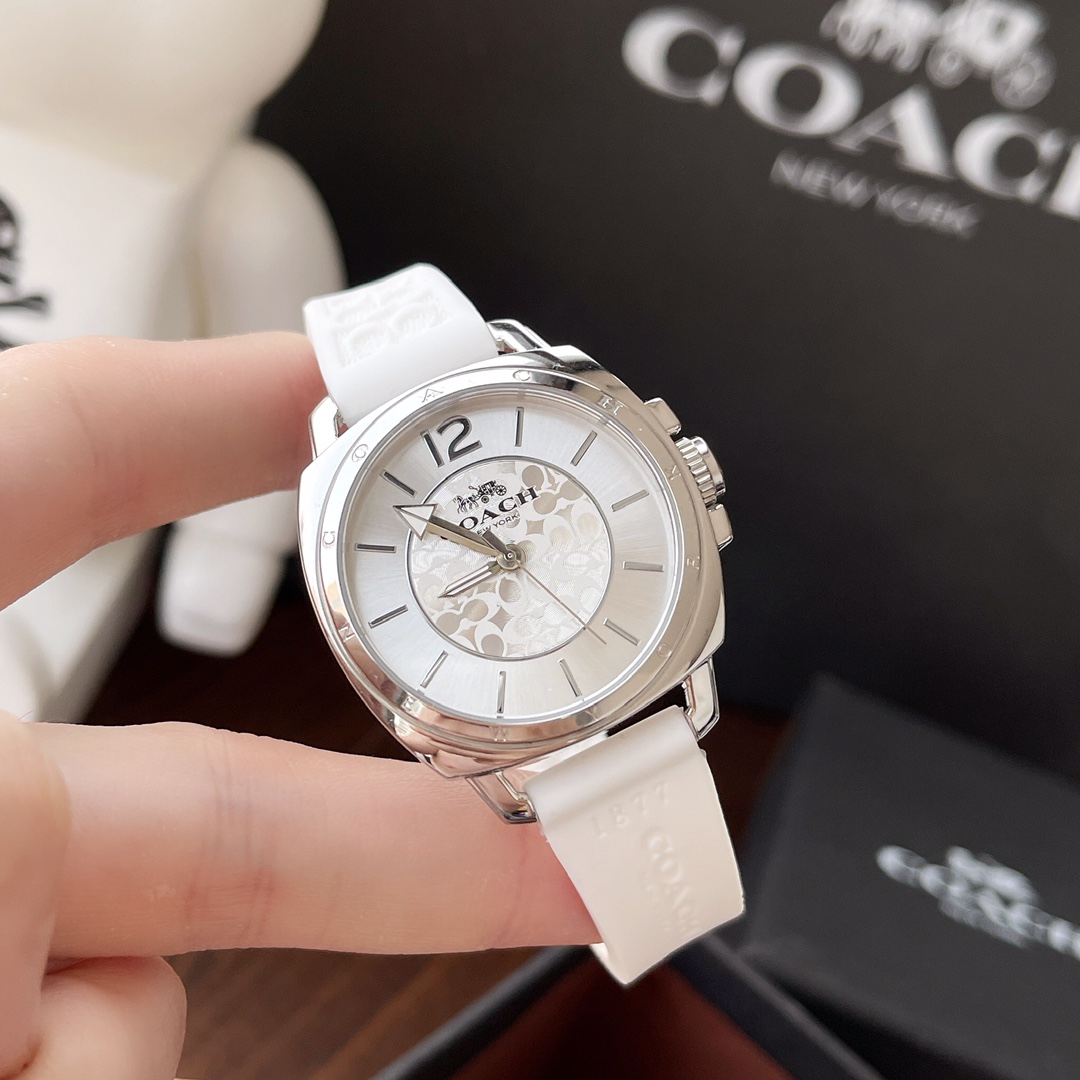 Coach经典印花表带石英腕表
