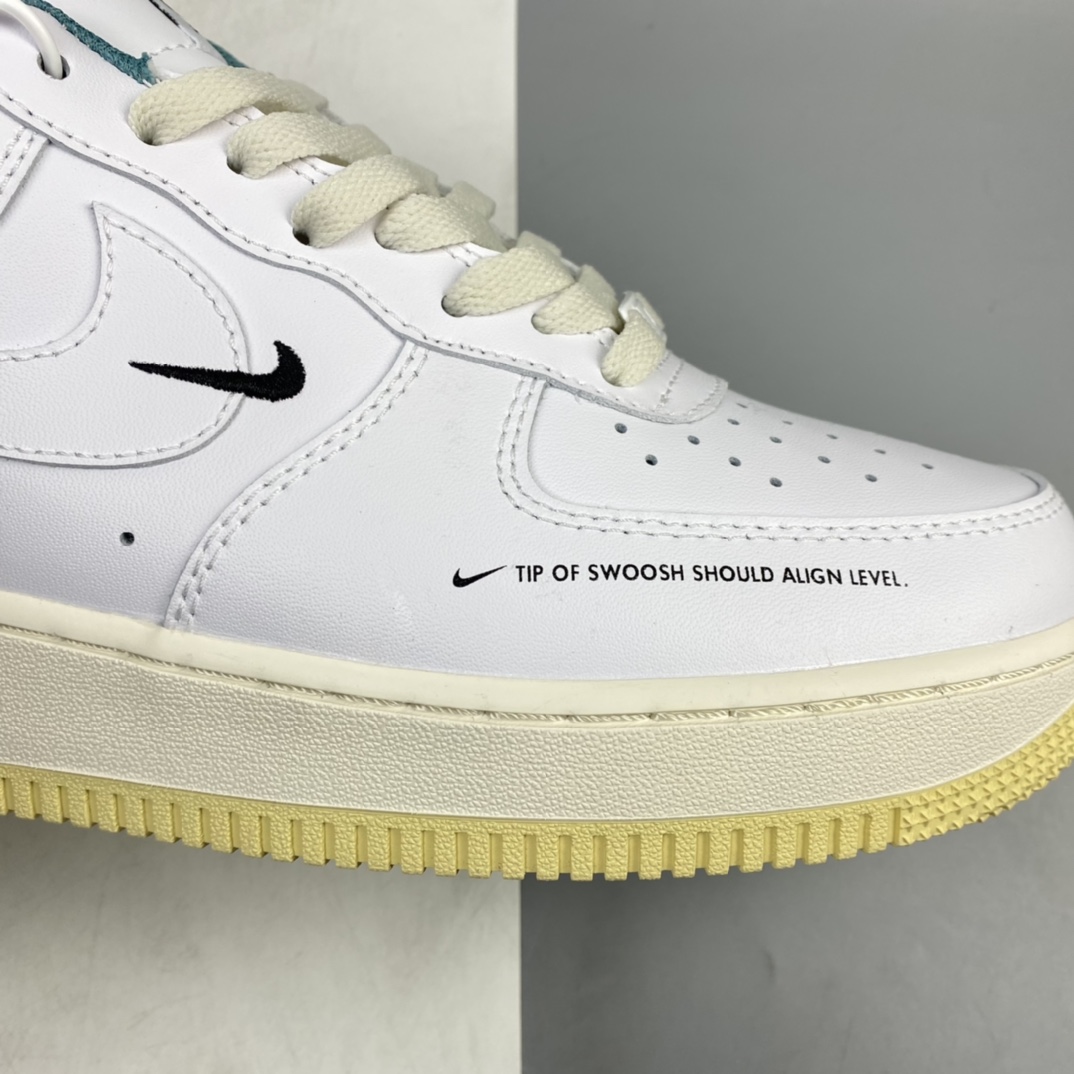 P240 Nk Air Force 1’07 LE”Starfish”空军一号经典低帮百搭休闲运动板鞋“皮革白绿橙黑印花小OW双钩”DM0970-111
