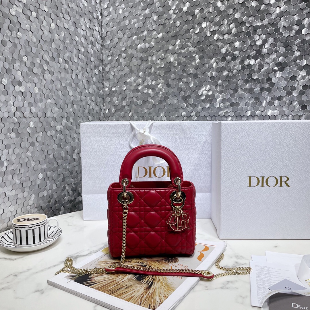 Dior Bags Handbags Blue Sky Sheepskin Lady Chains