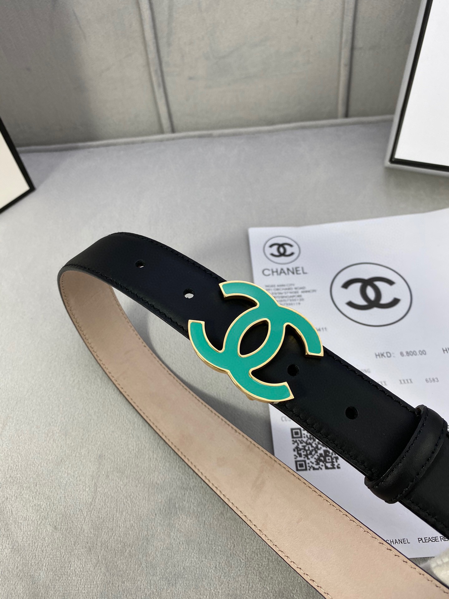  宽度3.0cm Chanel （香奈儿）女士经典款腰带皮带新款光滑内衬磨砂牛皮银色/精品磨胶钢扣