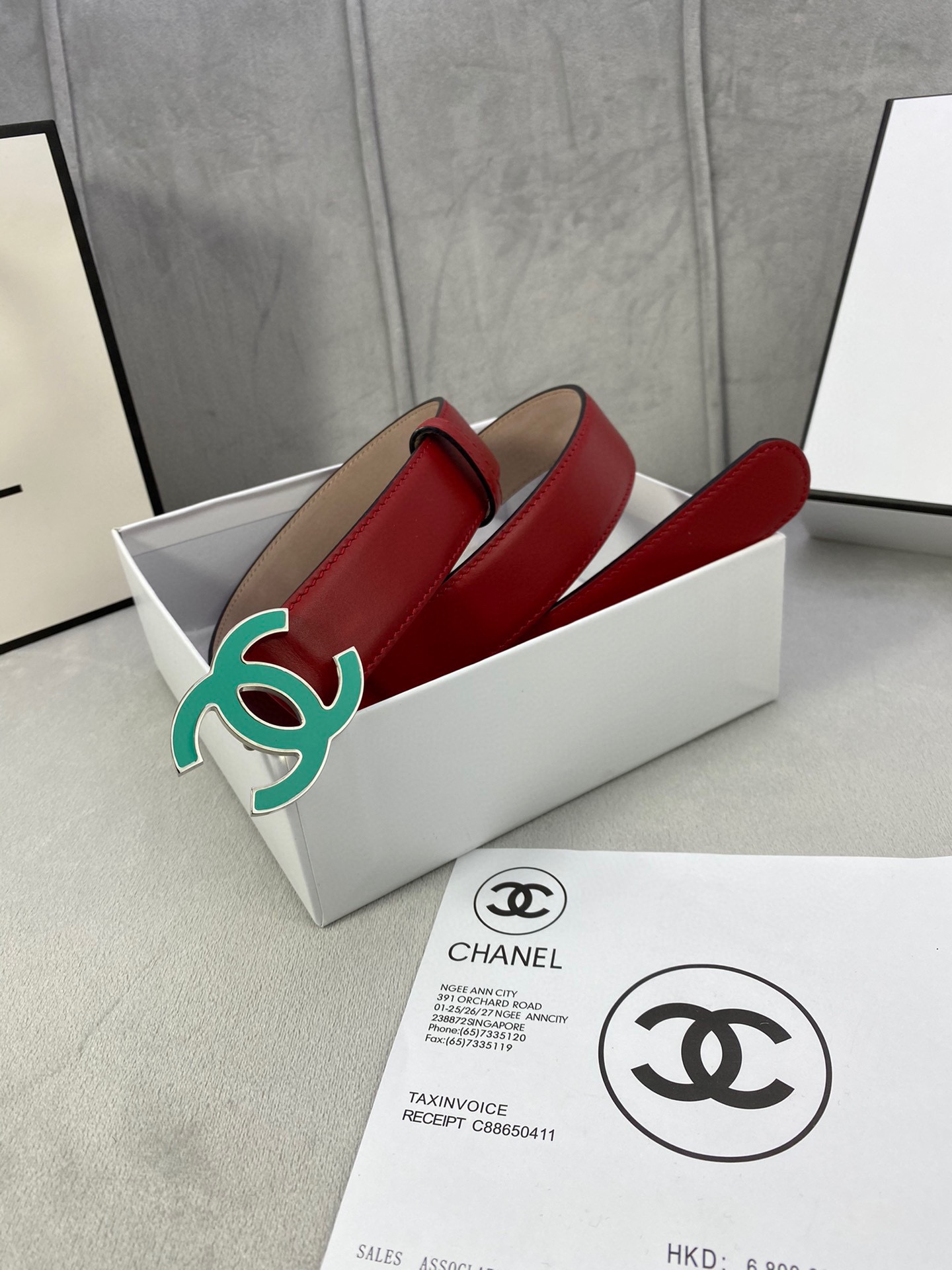 Chanel レディースクラシックウエストベルト 光沢内張りスエードレザー