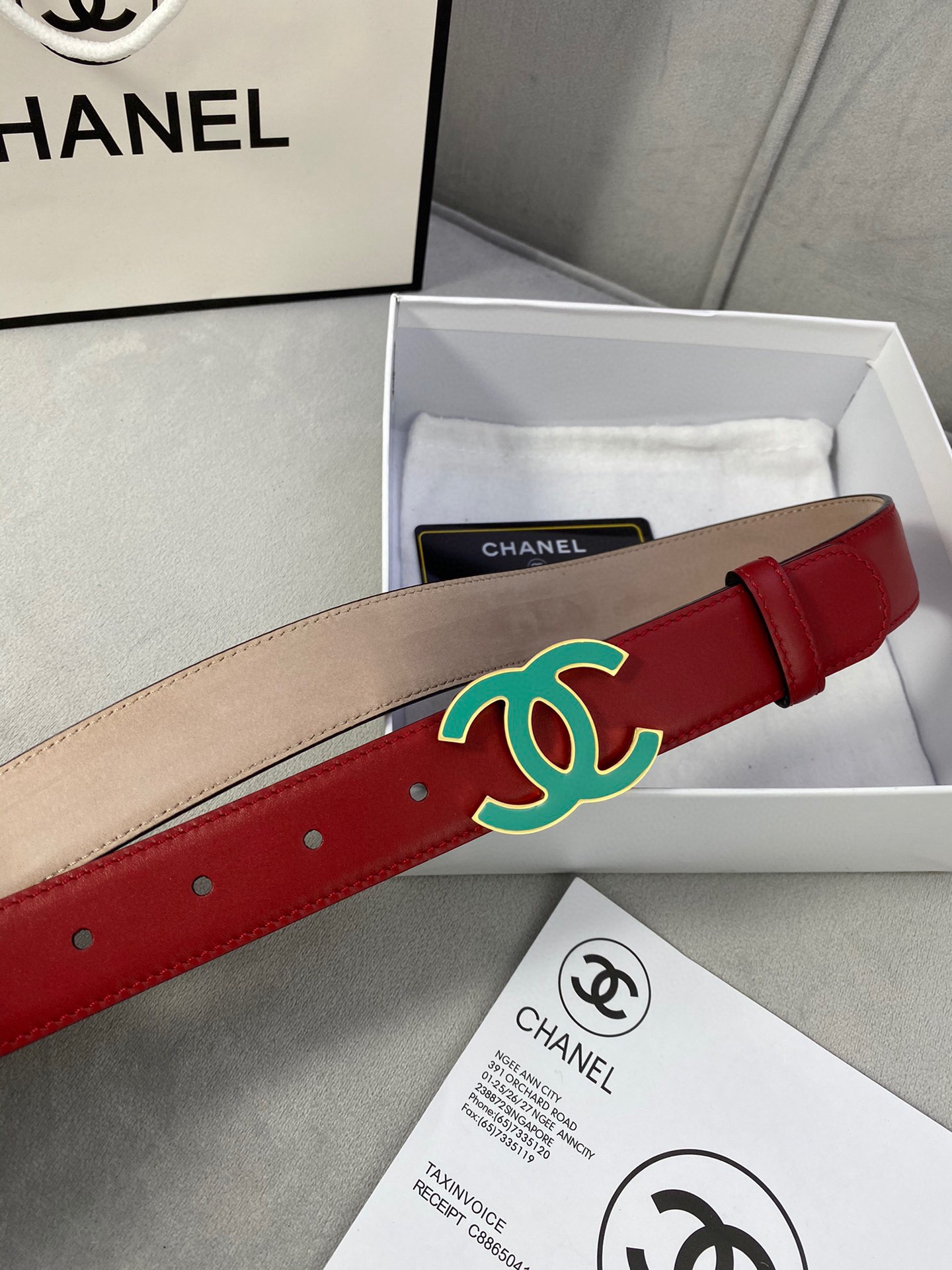 Chanel レディースクラシックウエストベルト 光沢内張りスエードレザー