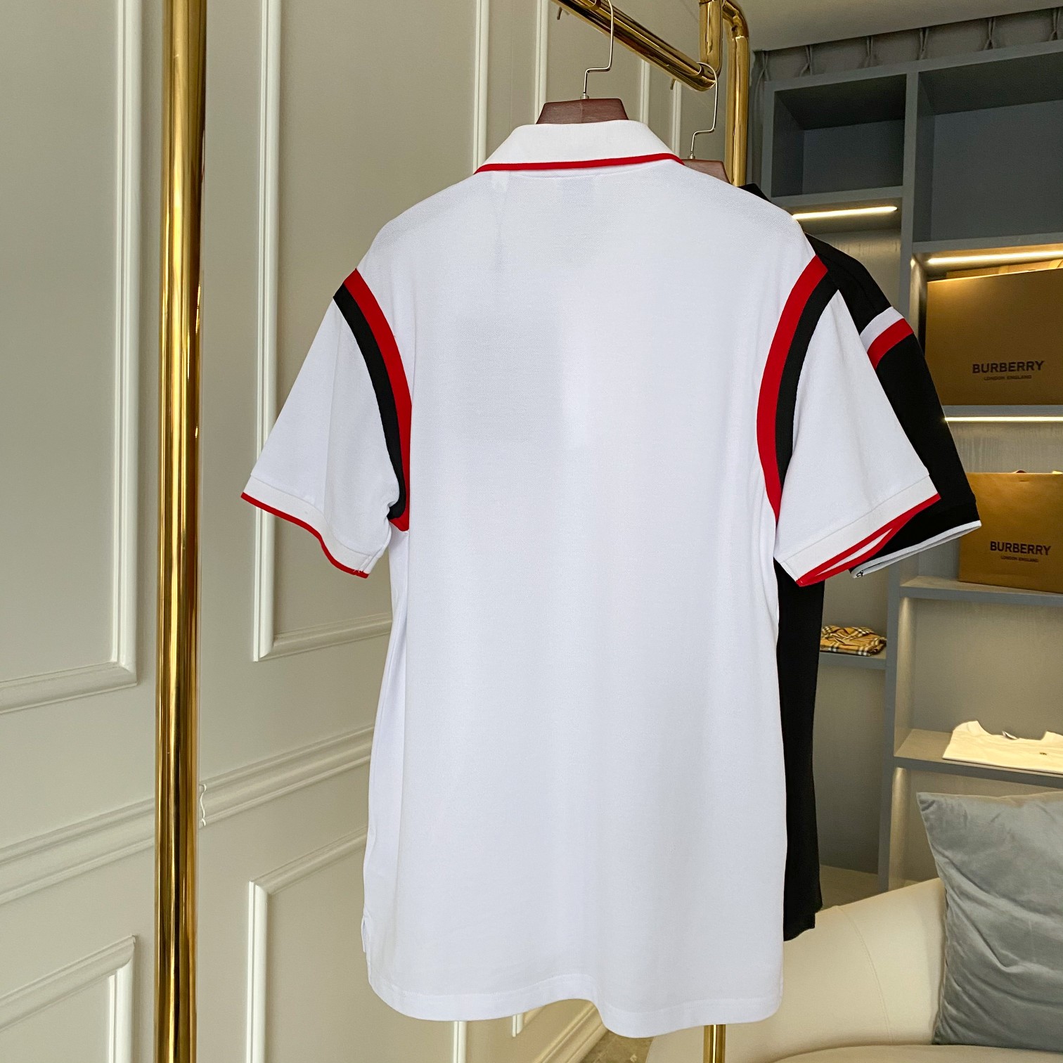 Burberry BBR 巴宝莉圆圈徽标刺绣织带棉质polo衫