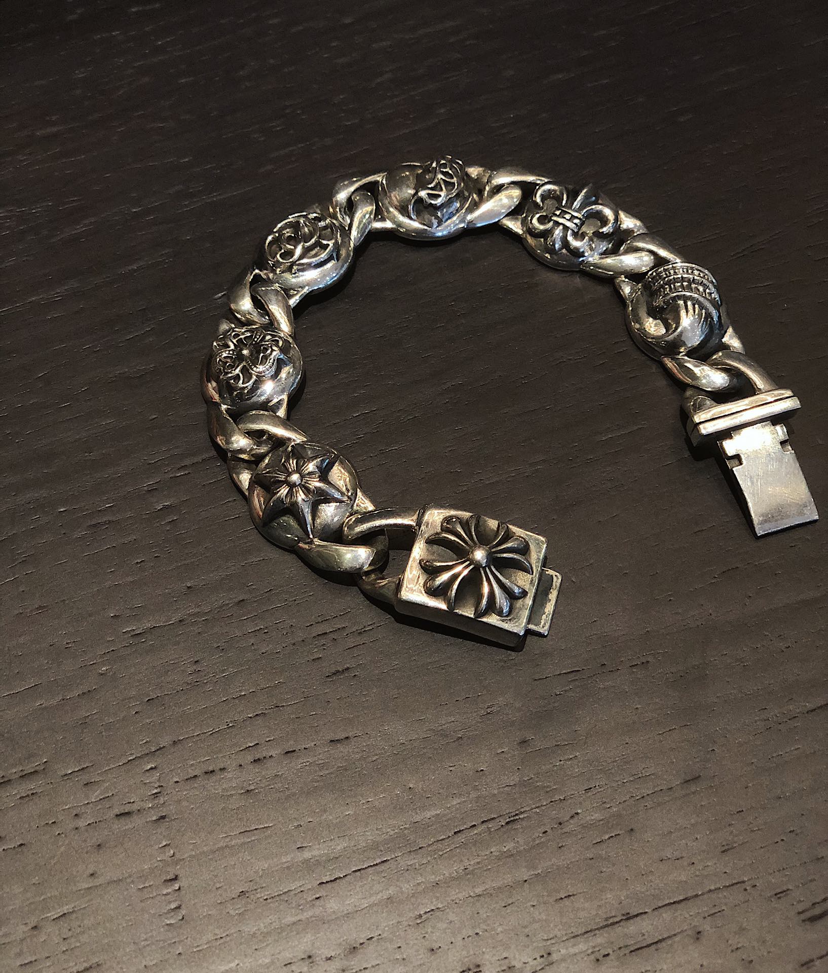 Chrome Hearts 𝐂𝐡𝐫𝐨𝐦𝐞 𝐡𝐞𝐚𝐫𝐭𝐬克罗心 Mutil Link粗手链