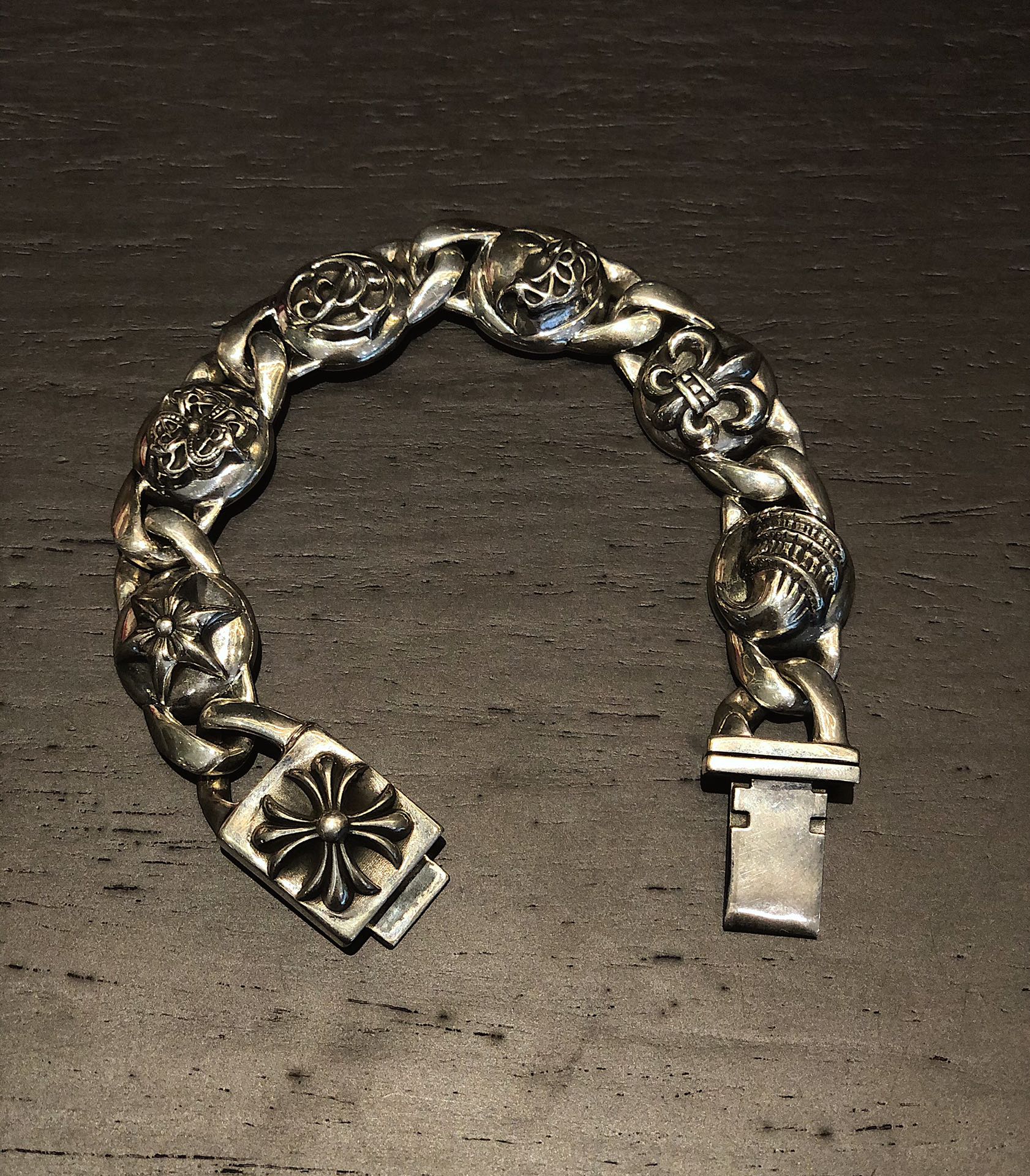 Chrome Hearts 𝐂𝐡𝐫𝐨𝐦𝐞 𝐡𝐞𝐚𝐫𝐭𝐬克罗心 Mutil Link粗手链