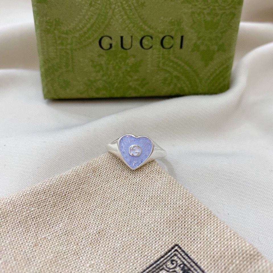 NO:101730,[Gucci Ring] Gucci Gucci 925 sterling silver double G enamel red light blue love ring Size 10# 12# 14# 16# 18# 20# 22#, Gucci ring, gucci, gucci, ring, pure silver19860909【古驰戒指】Gucci古驰925纯银双G珐琅红色浅蓝色爱心戒指 尺寸10# 12# 14# 16# 18# 20# 22#,古驰戒指,gucci,gucci,ring,pure silver,Jewelry