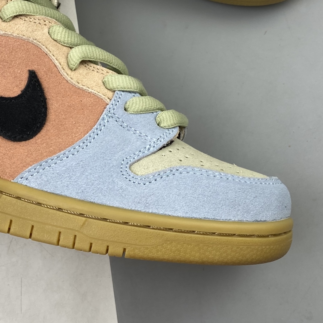 P360 Nike Dunk SB High Spectrum 蓝橙拼接 生胶彩蛋 高帮男子休闲运动板鞋 CN8345-001