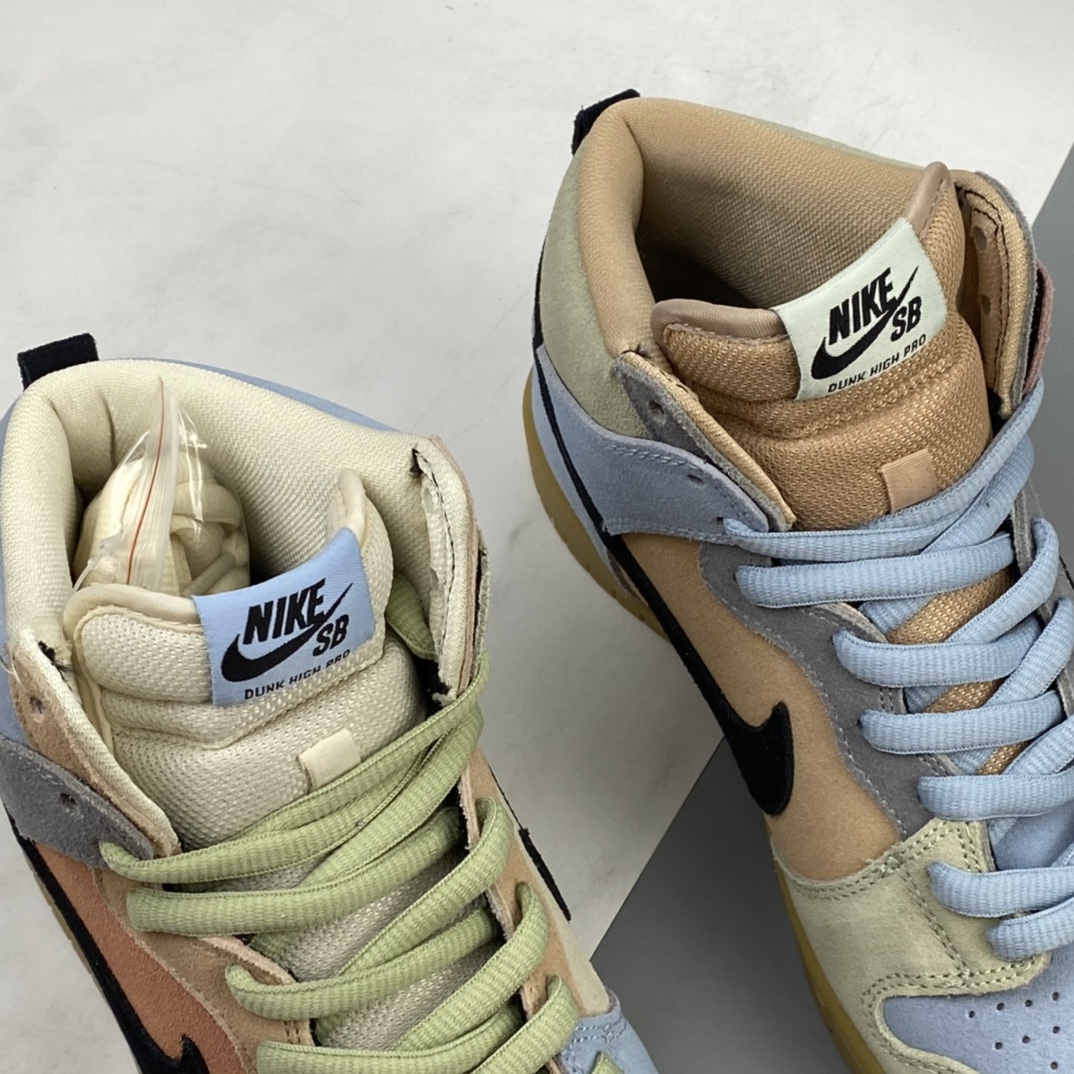 P360 Nike Dunk SB High Spectrum 蓝橙拼接 生胶彩蛋 高帮男子休闲运动板鞋 CN8345-001