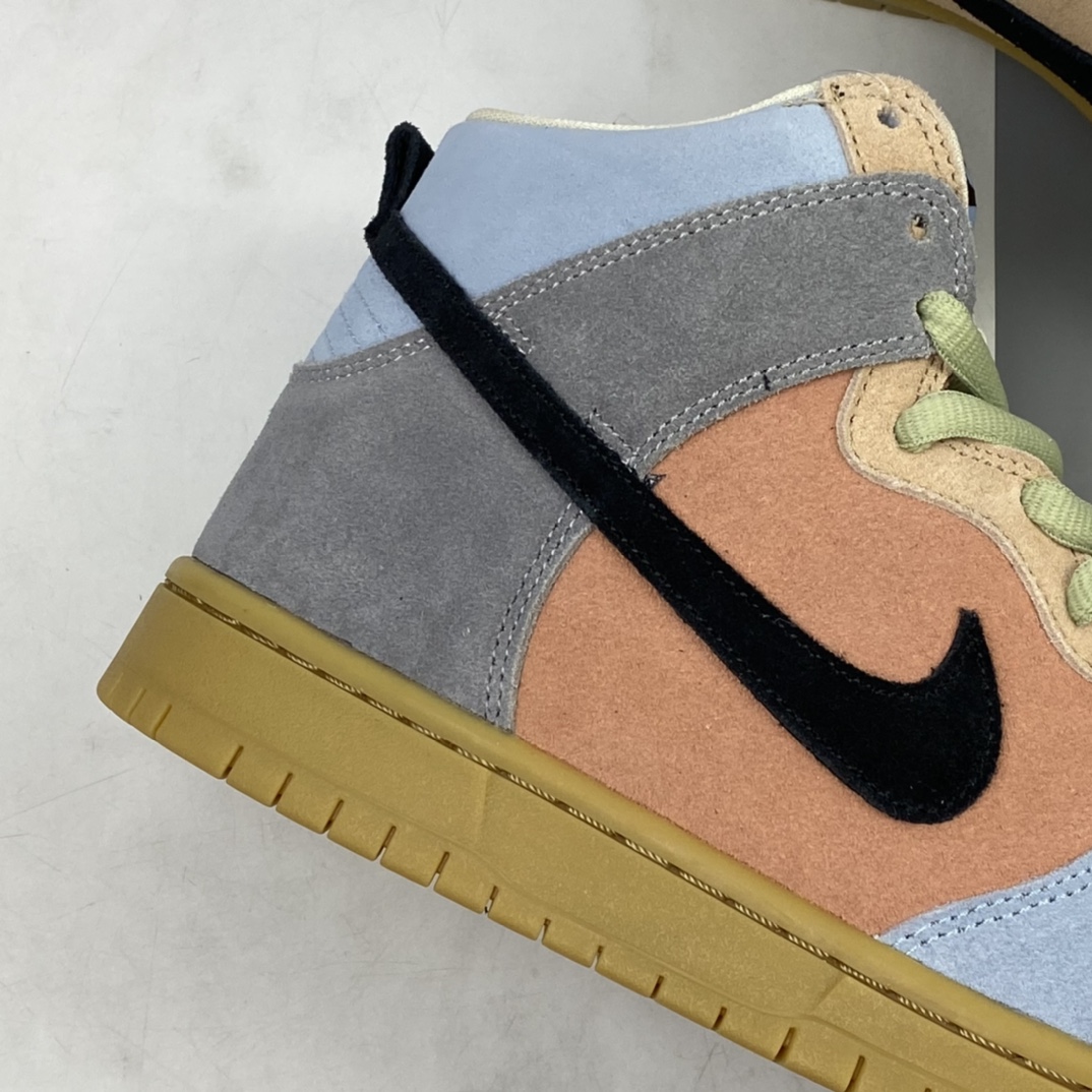 P360 Nike Dunk SB High Spectrum 蓝橙拼接 生胶彩蛋 高帮男子休闲运动板鞋 CN8345-001