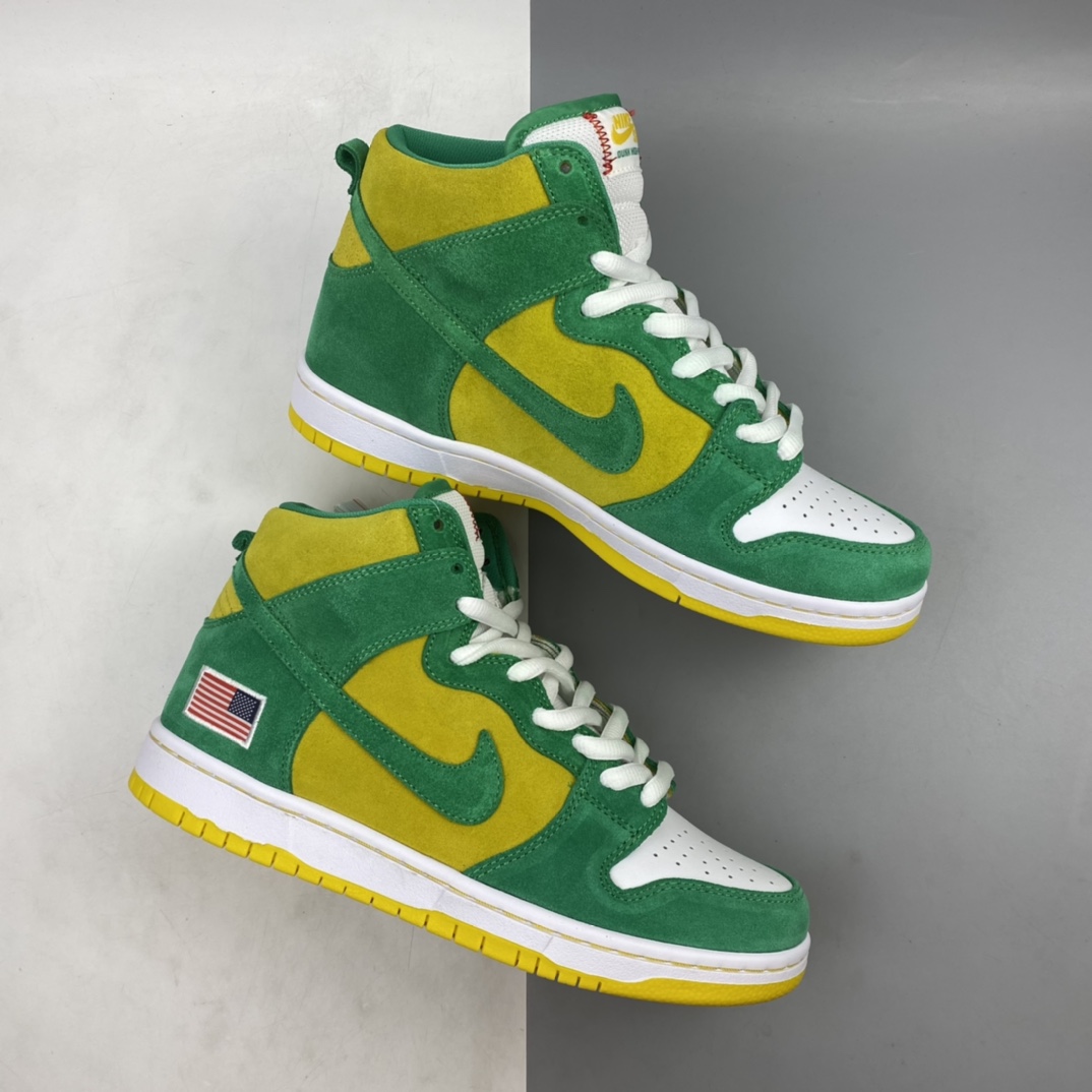 P360 Nike SB Dunk High Pro 奥克兰运动队高帮时尚休闲板鞋 305050-337