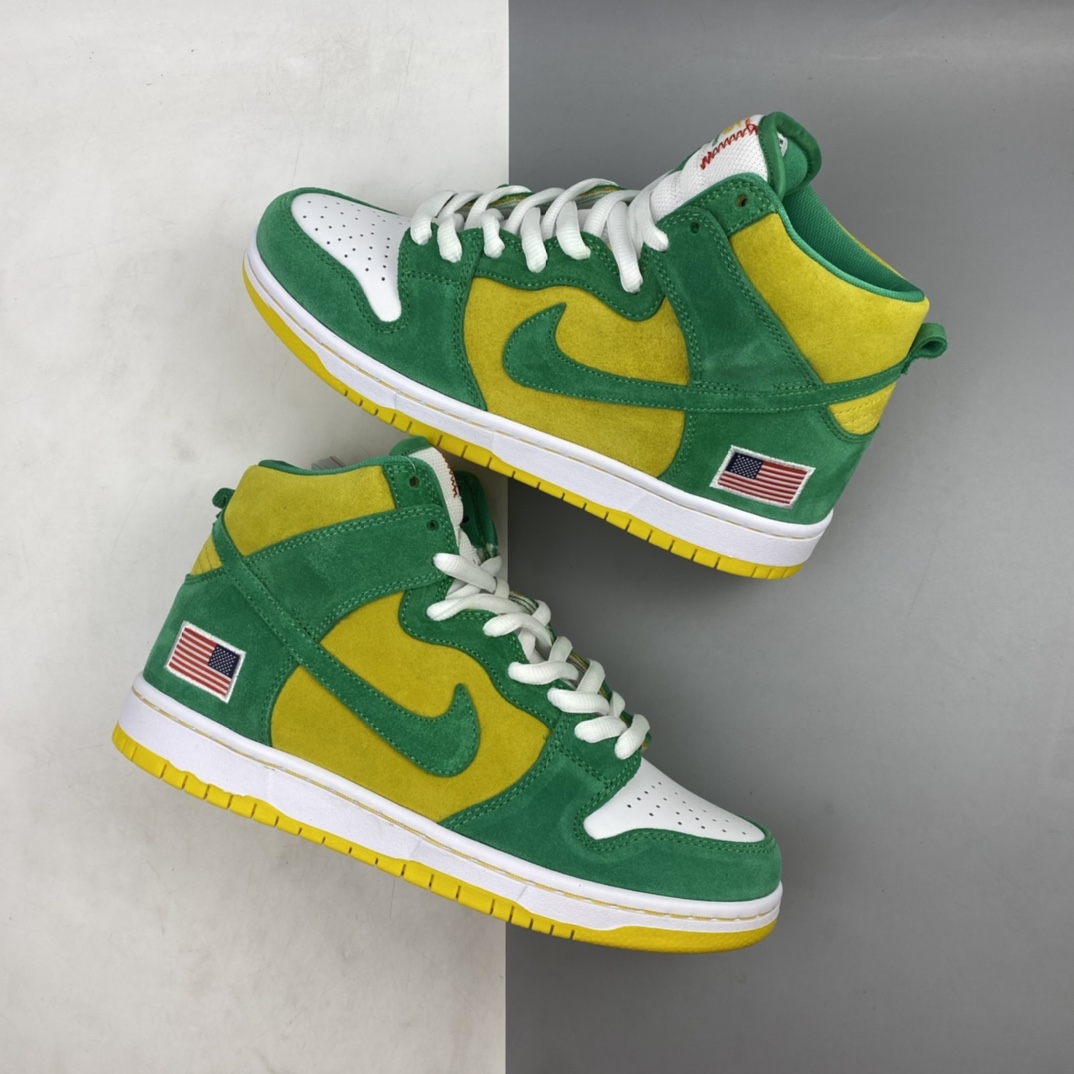 P360 Nike SB Dunk High Pro 奥克兰运动队高帮时尚休闲板鞋 305050-337