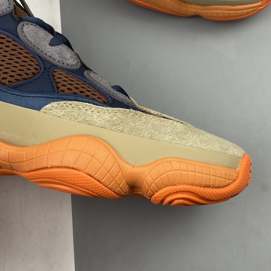 P300 Adidas Yeezy 500 Blush 椰子500侃爷 复古老爹鞋/咖蓝 黄橙 拼色 GZ5541