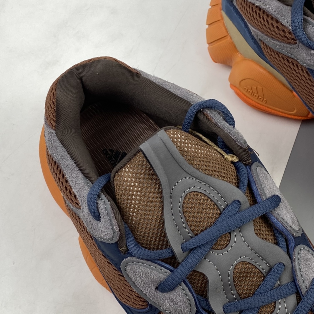 P300 Adidas Yeezy 500 Blush 椰子500侃爷 复古老爹鞋/咖蓝 黄橙 拼色 GZ5541