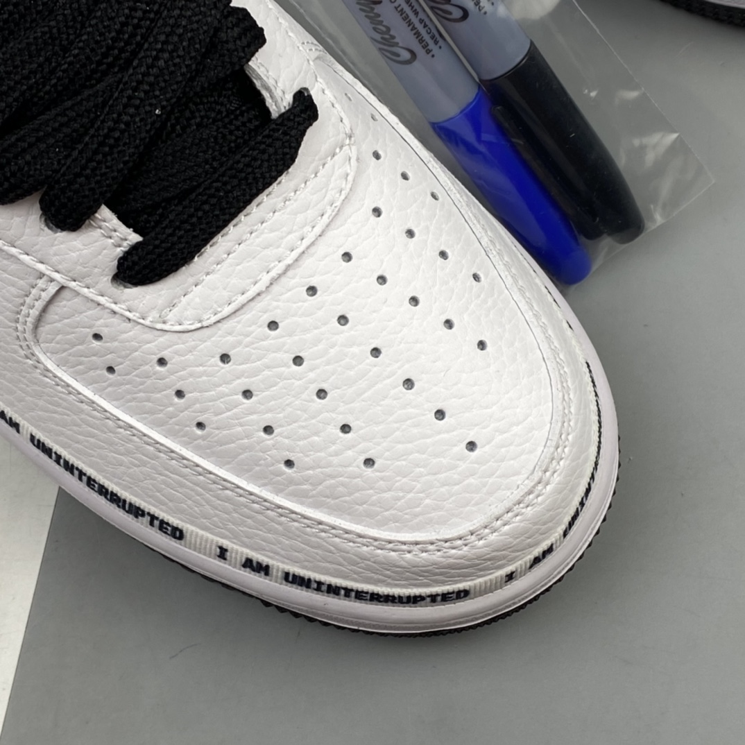 P240 Nk Air Force 1’07 Low x Uniterrupted 白蓝涂鸦詹姆斯联名同款3M反光低帮休闲运动板鞋 352267-801