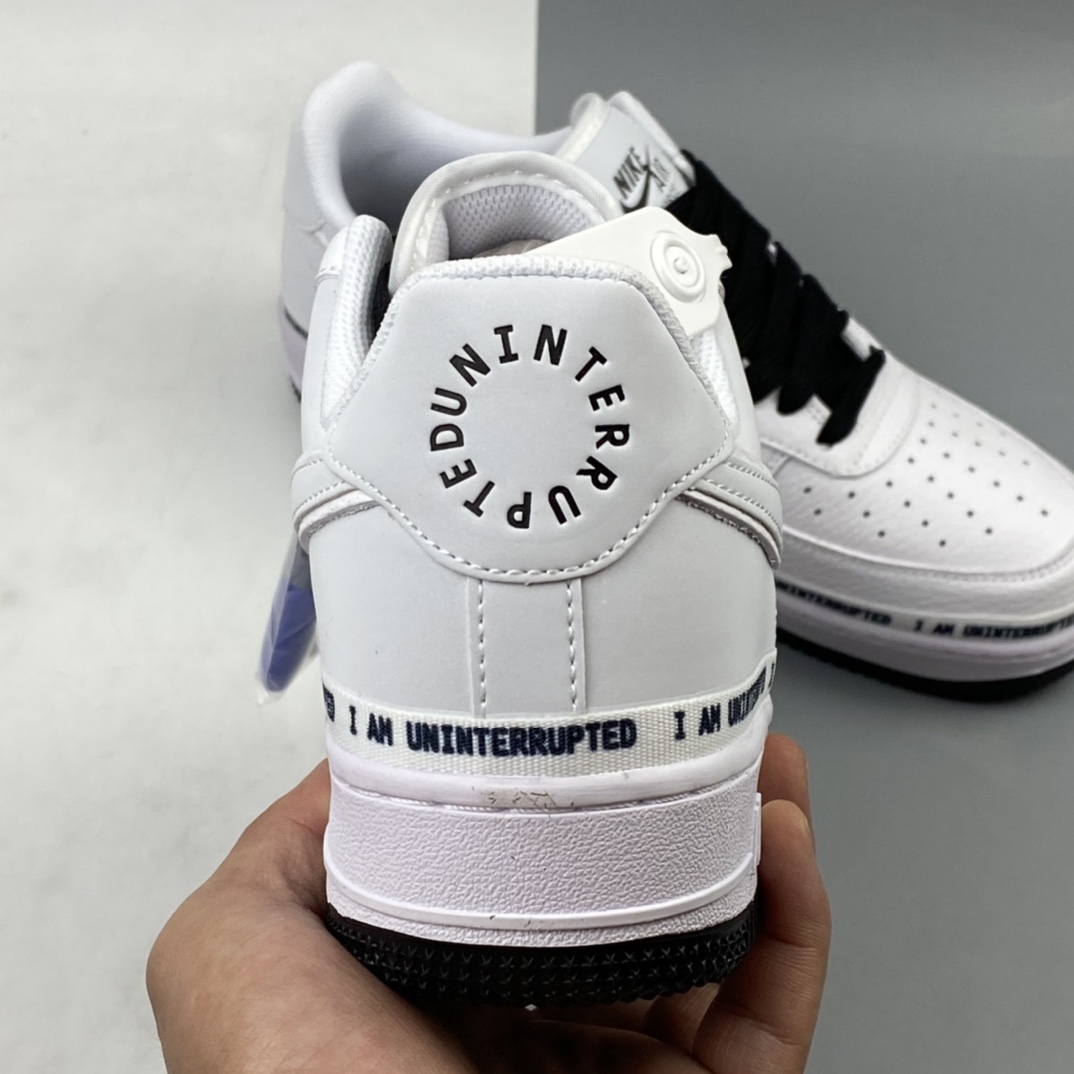 P240 Nk Air Force 1’07 Low x Uniterrupted 白蓝涂鸦詹姆斯联名同款3M反光低帮休闲运动板鞋 352267-801