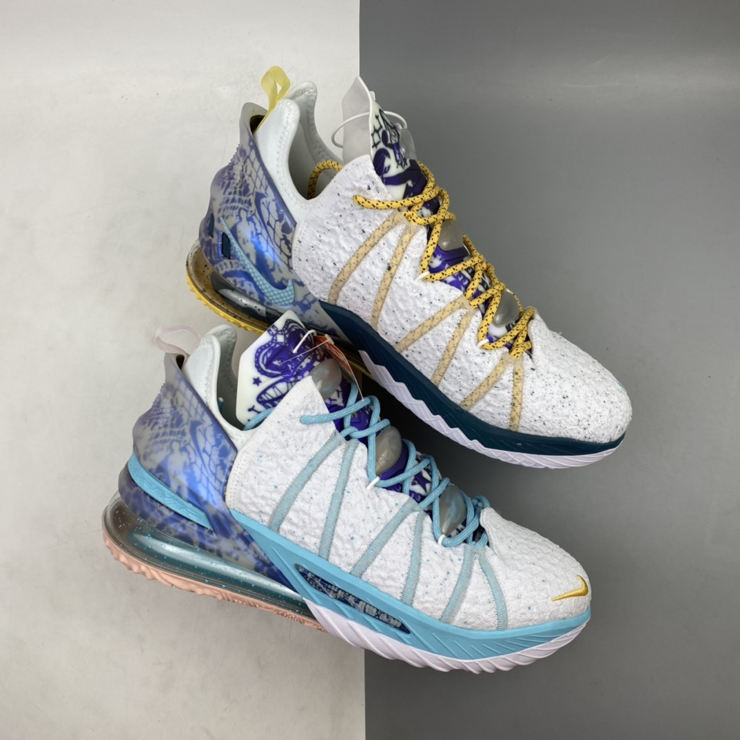 260 Nike Lebron China XVIII EP 勒布朗·詹姆斯18代签名战靴室内实战高帮运动飞织篮球鞋 DB8148-100