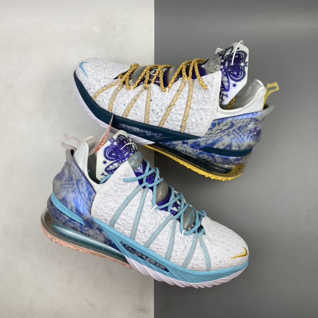 260 Nike Lebron China XVIII EP 勒布朗·詹姆斯18代签名战靴室内实战高帮运动飞织篮球鞋 DB8148-100