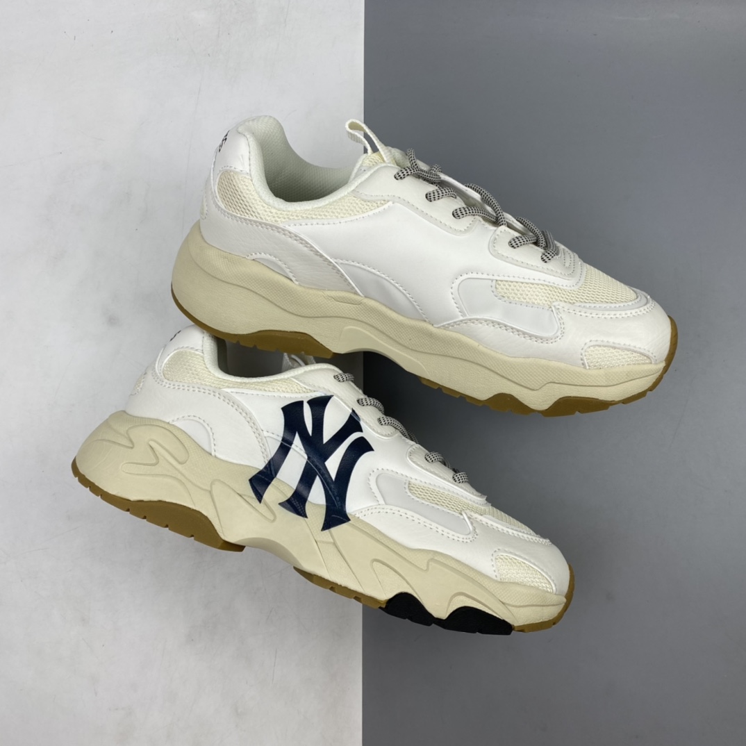 P200 Korea韩国SS19限定发售NY美国榄球洋基队限定 x MLB Big BallCHUNKY Lite厚底老爹厚底休闲运动慢跑鞋 32SHC3111白色