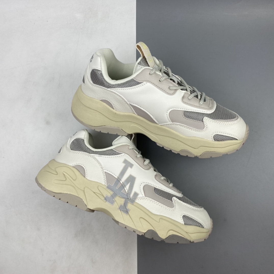 P200 Korea韩国SS19限定发售NY美国榄球洋基队限定 x MLB Big BallCHUNKY Lite厚底老爹厚底休闲运动慢跑鞋 32SHC3111灰色