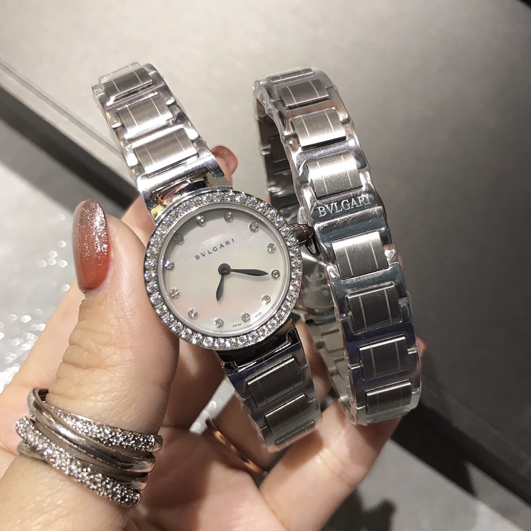 Cyclops 386728, Cortez 20, Bogree Mini! BVLGARI, Bogri, Bvlgari, classic fashionable watch, imported stone, steel without embroidery - 图片 4