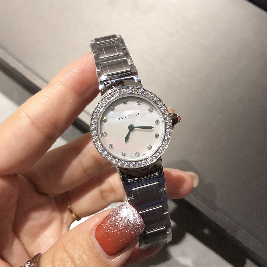 Cyclops 386728, Cortez 20, Bogree Mini! BVLGARI, Bogri, Bvlgari, classic fashionable watch, imported stone, steel without embroidery - 图片 3