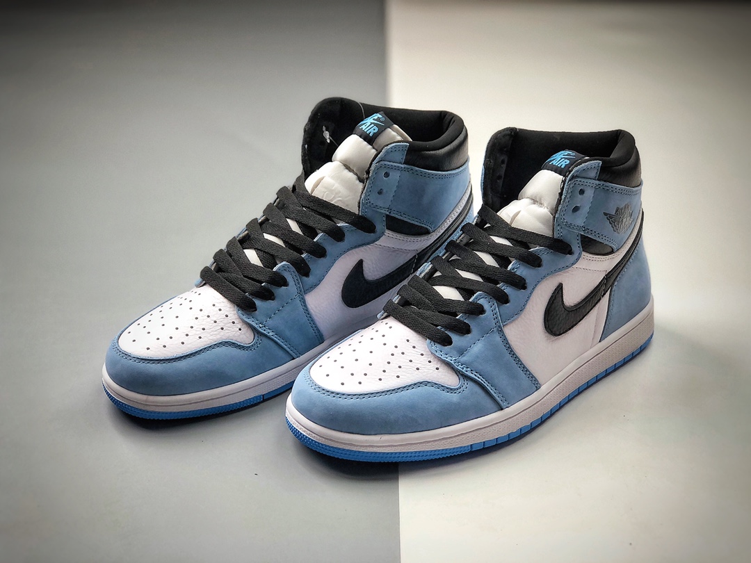 280  Nike Air Jordan 1 Retro High OG”University Blue” YFAJ1代经典复古经典高帮百搭文化篮球鞋“大学蓝北卡蓝黑曜石2.0”  555088-134