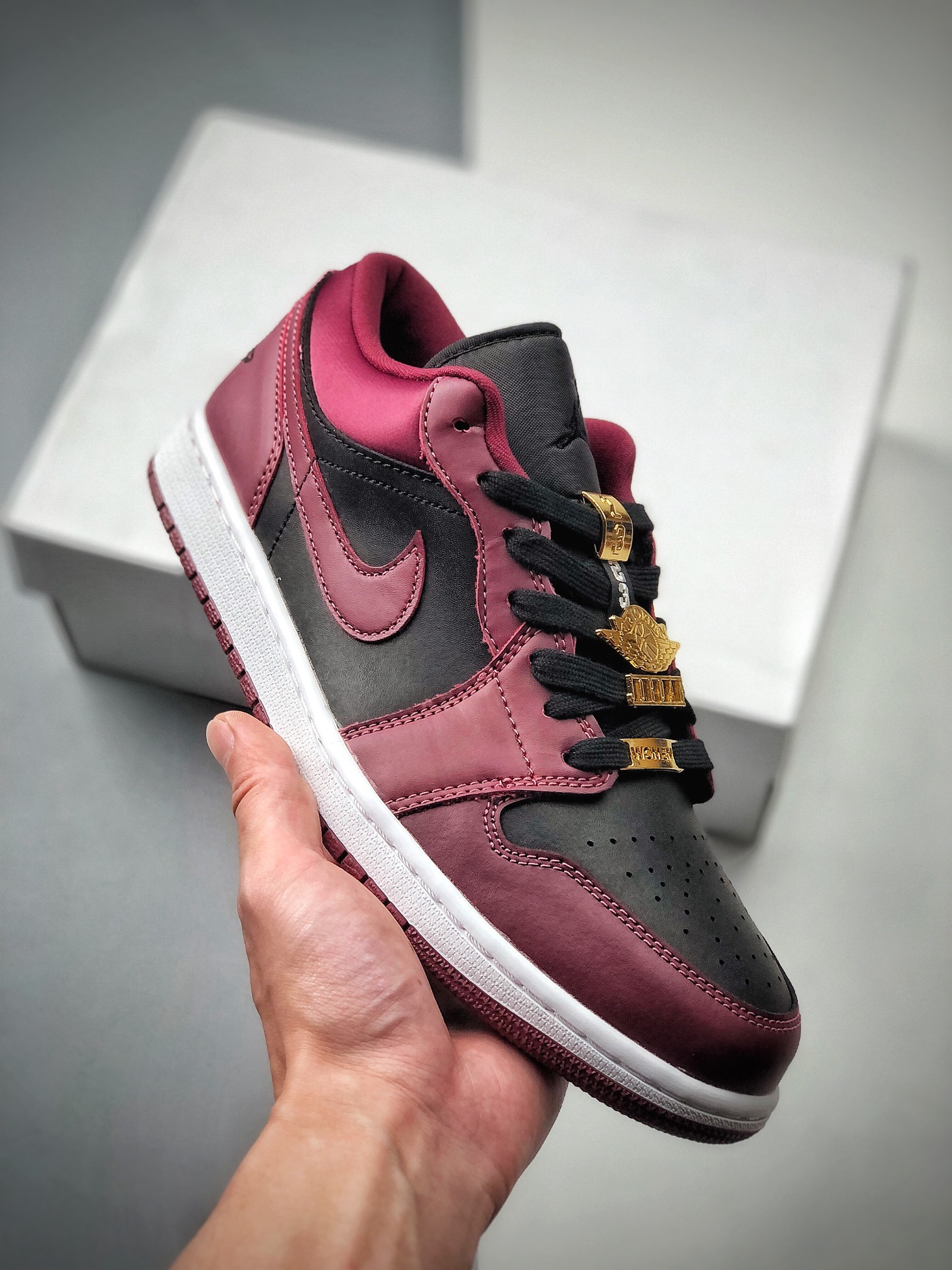 240  纯原Air Jordan 1 Low AJ1 金属飞翼 黑红  DB6491-600
