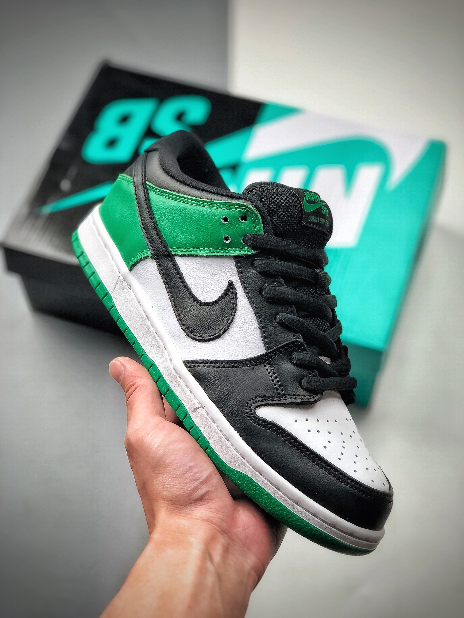 280  Nike Dunk SB Low Celtics J-Pack黑绿脚趾配色 BQ6817-302