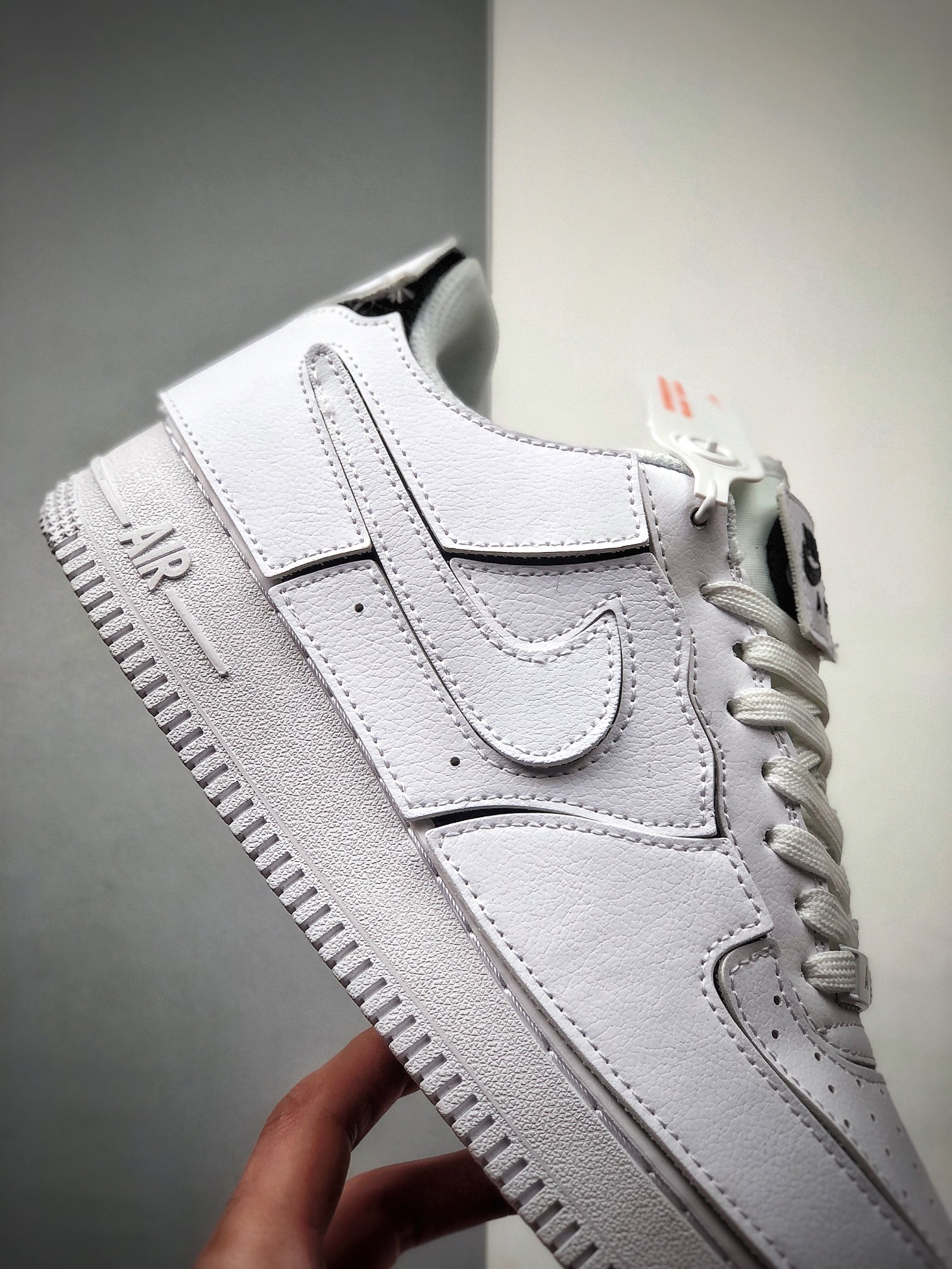 240  Nike Air Force 1 Low AF1/1 纯白橙 DIY拆卸拼接魔术贴  CZ5093-100