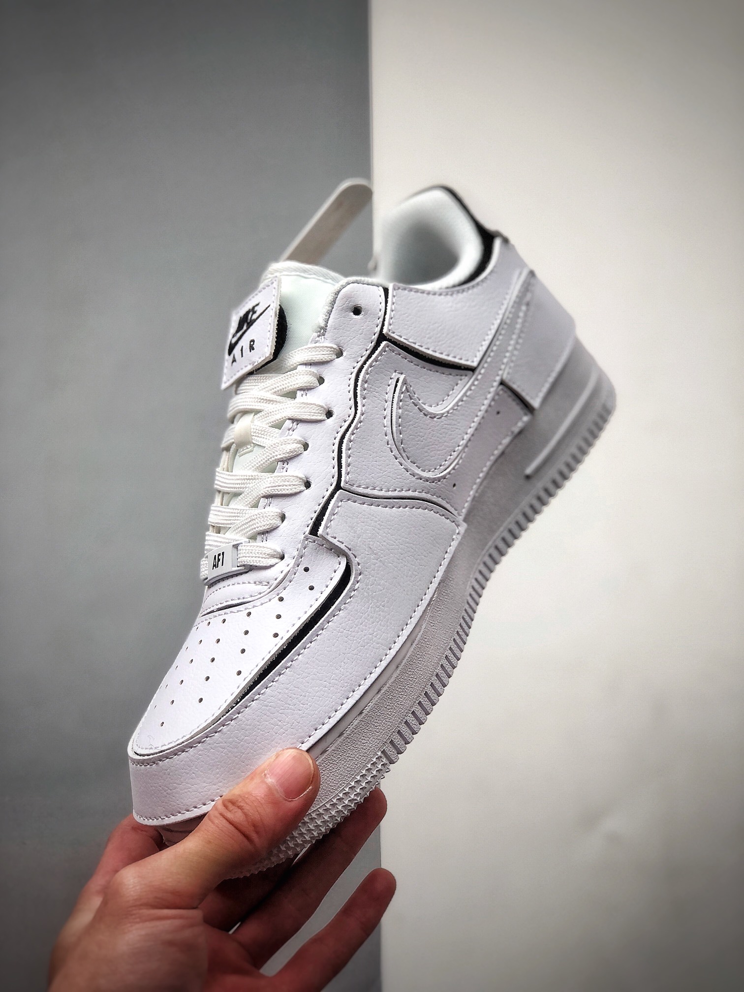240  Nike Air Force 1 Low AF1/1 纯白橙 DIY拆卸拼接魔术贴  CZ5093-100