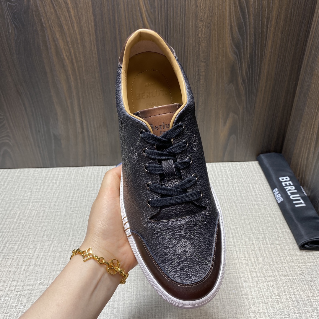 💋💍Berlut* 布鲁提 定制款系列 长期供货 Playtime经典帆布与皮革运动鞋板鞋上🆕 新作#乘