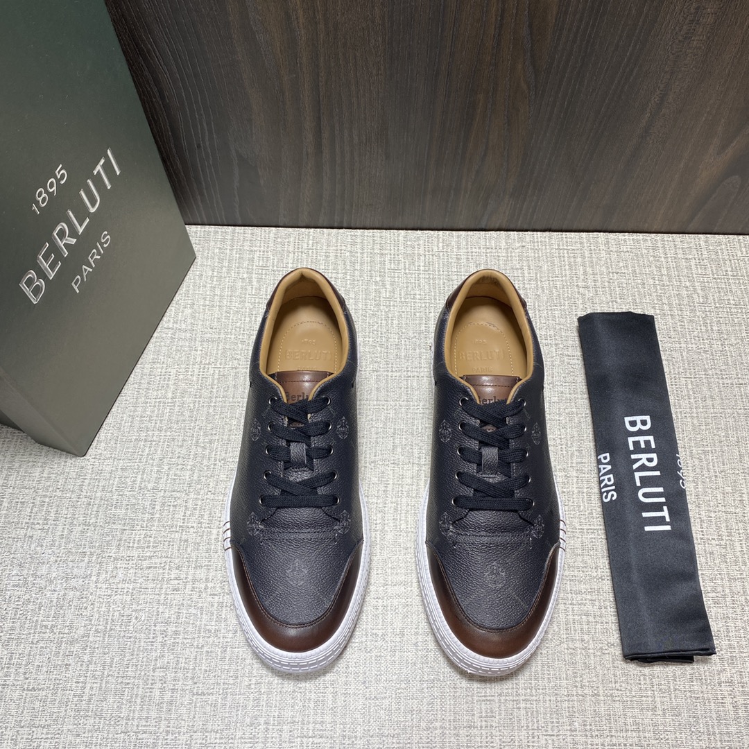 💋💍Berlut* 布鲁提 定制款系列 长期供货 Playtime经典帆布与皮革运动鞋板鞋上🆕 新作#乘