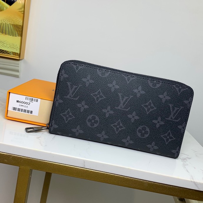 Louis Vuitton mirror quality
 Wallet Designer Fashion Replica
 Black Grey Monogram Eclipse Canvas M60002