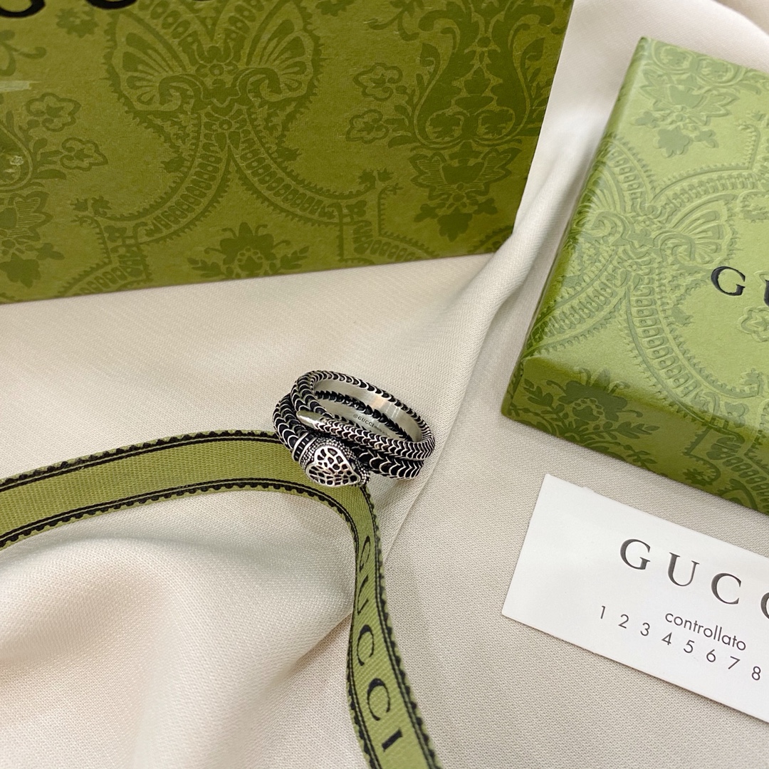 Gucci Biżuteria Pierścionek 925 Srebrne