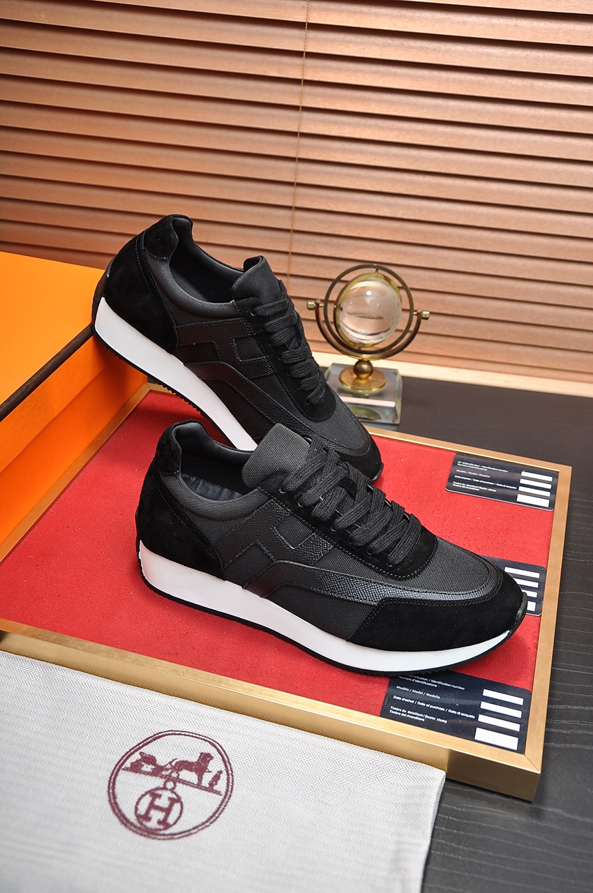 Hermès Leather Sneakers Luxury Couple Style Designer Shoes Unisex 6 i1618512217 8447 4