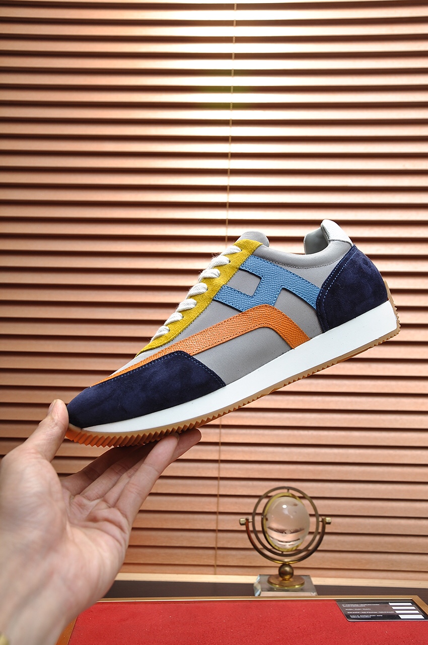 Hermès Men's & Women's Couple Sneakers in Italian Leather, Multi-color 6 i1618512300 7025 4