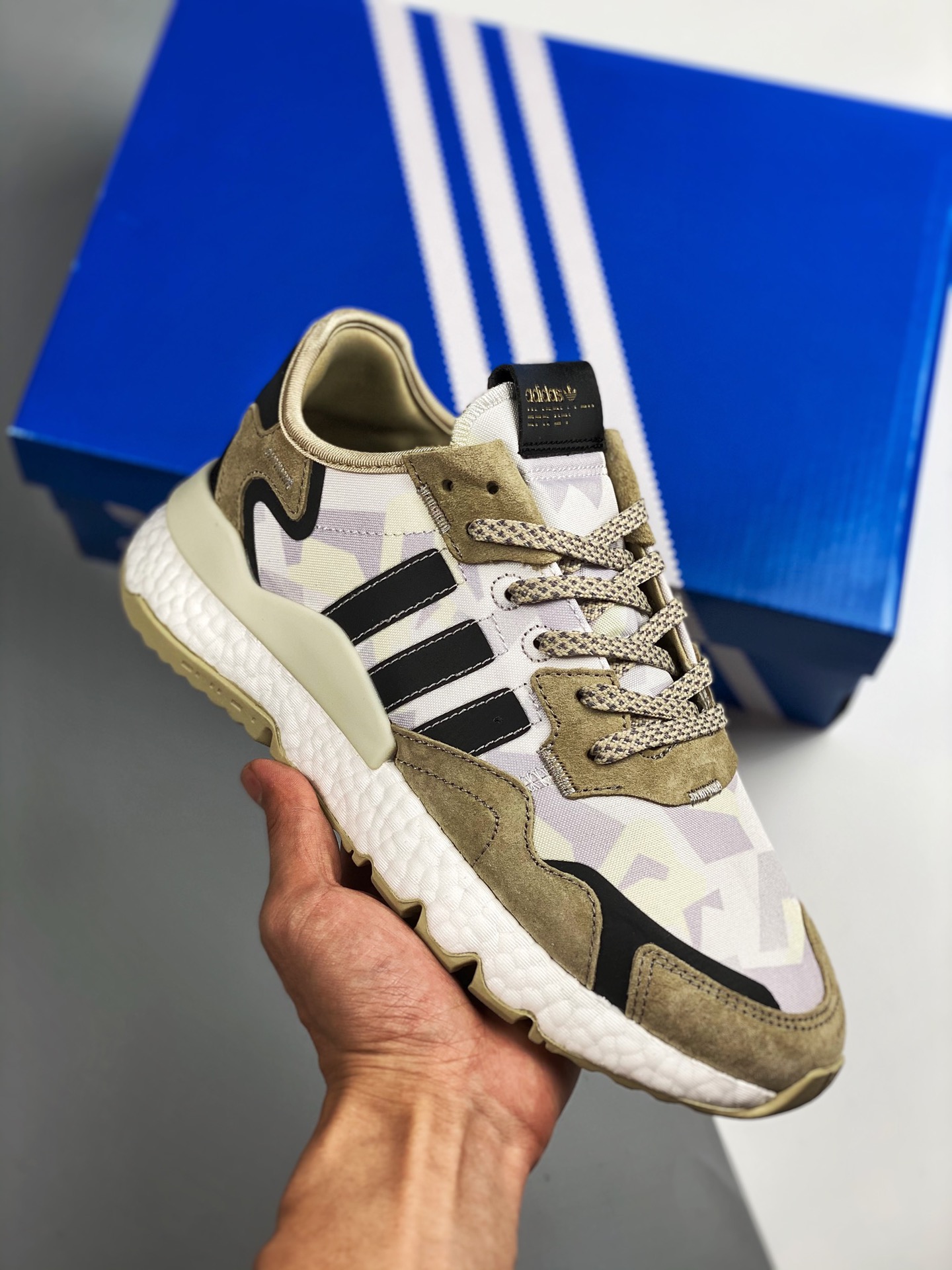 AD Nite Jogger 2019 Boost trébol, colaboración Night Jogger, número de producto: FW4394, zapatillas retro de running co…
