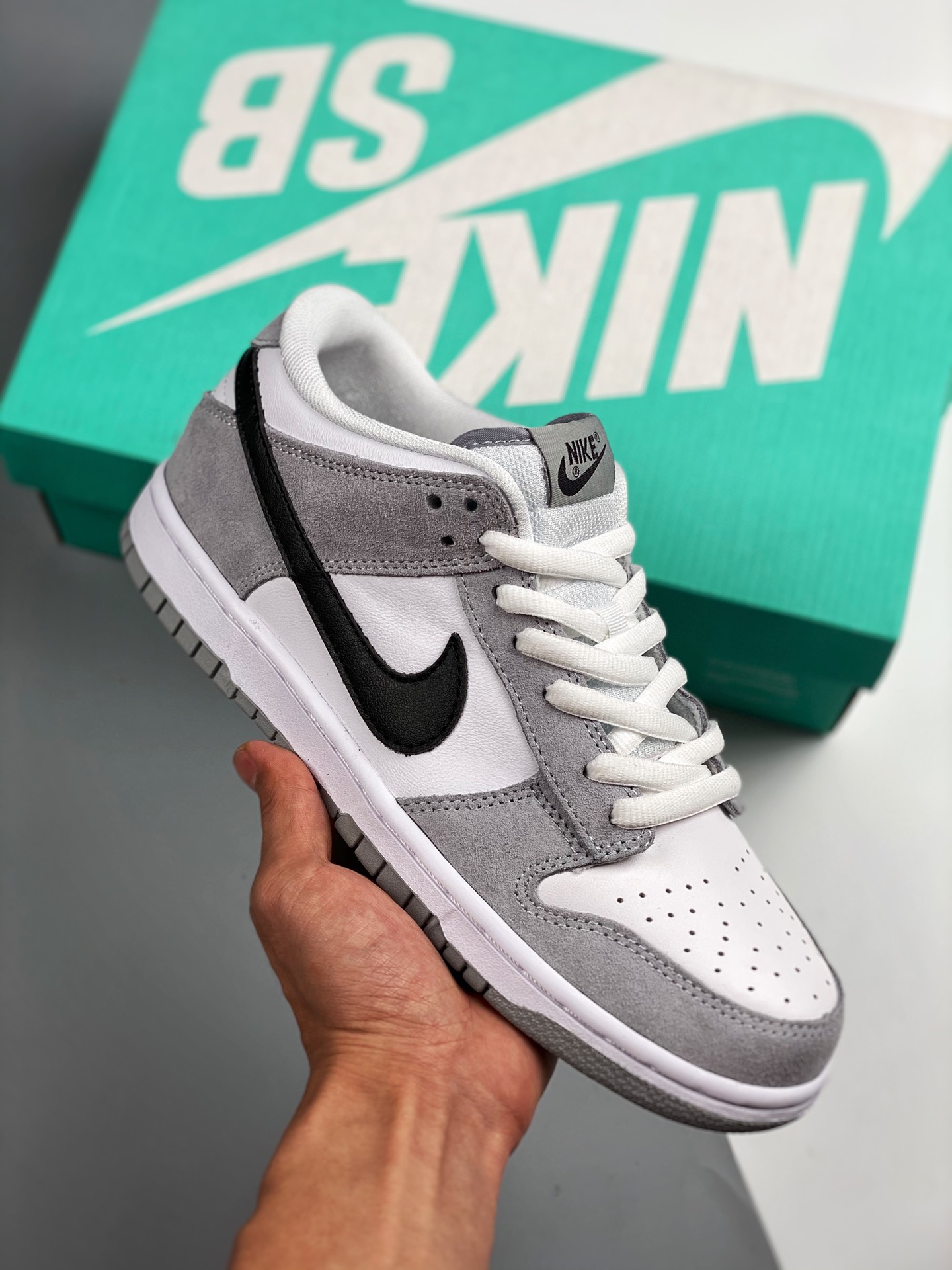 Nk Dunk SB Low Pro gris y negro, fotos reales de envío, calidad de nivel de empresa, limpieza, bordado eléctrico, corte…