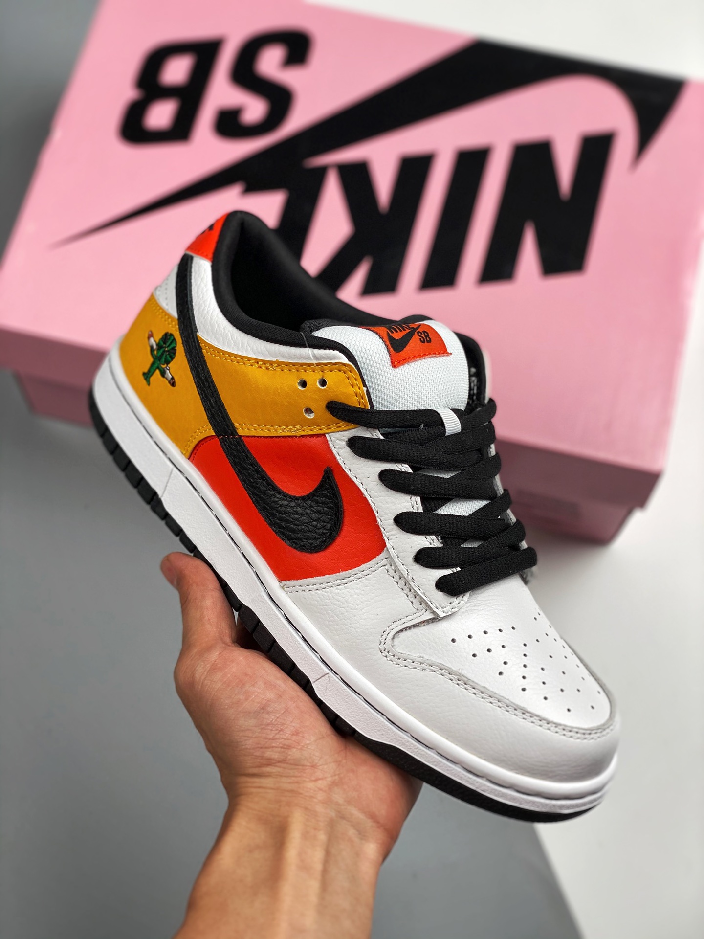 Nike Dunk Low Pro SB Raygun alienígena, blanco, versión original pura, material de cuero de primera capa, for…